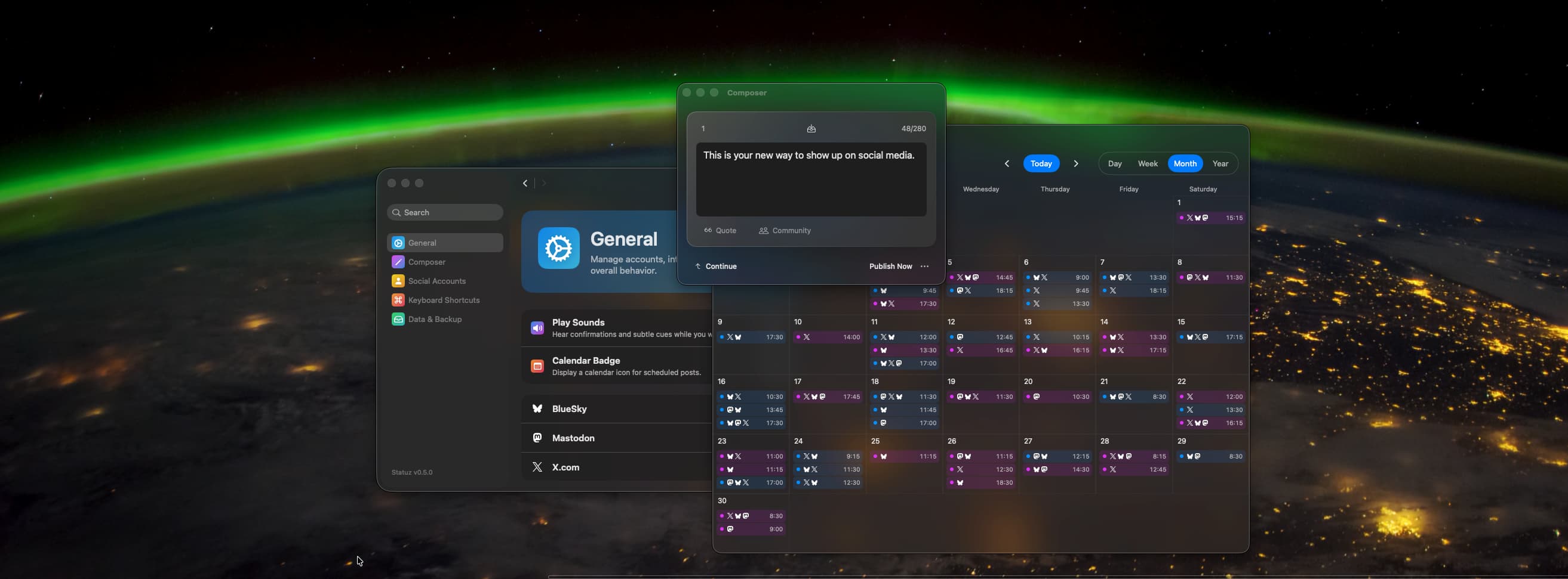 Statuz App Interface