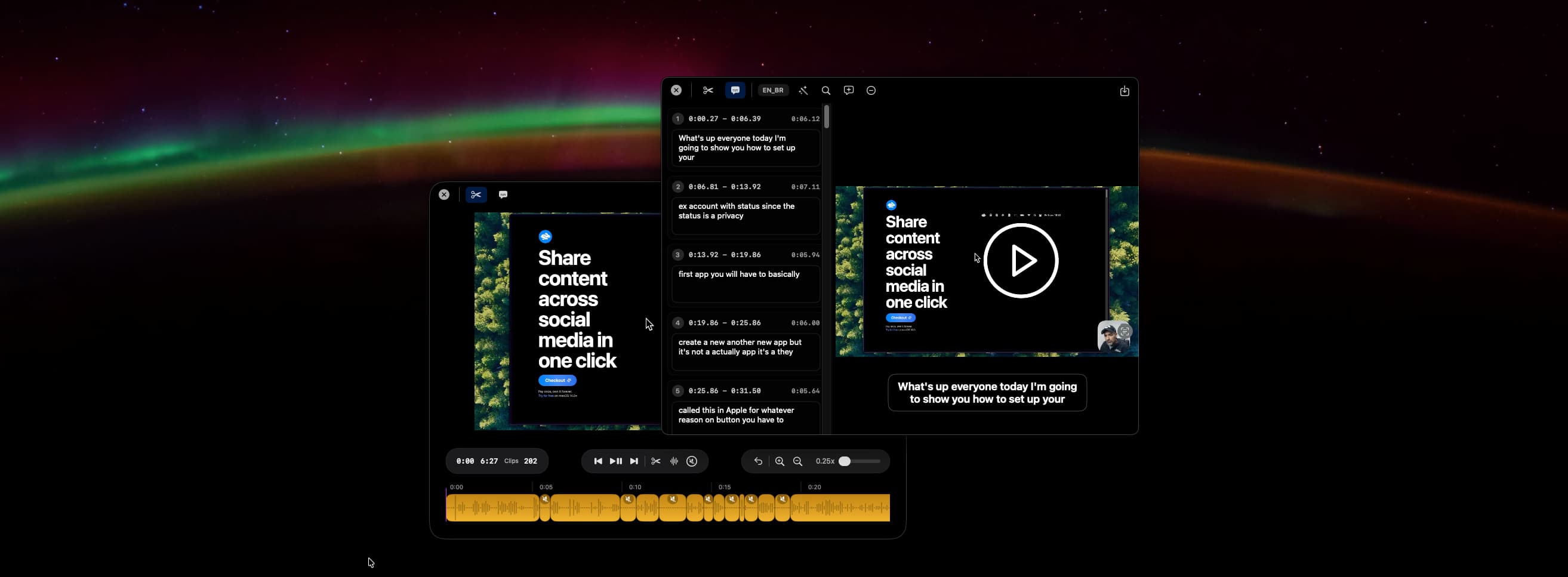 Statuz Video Editor Interface