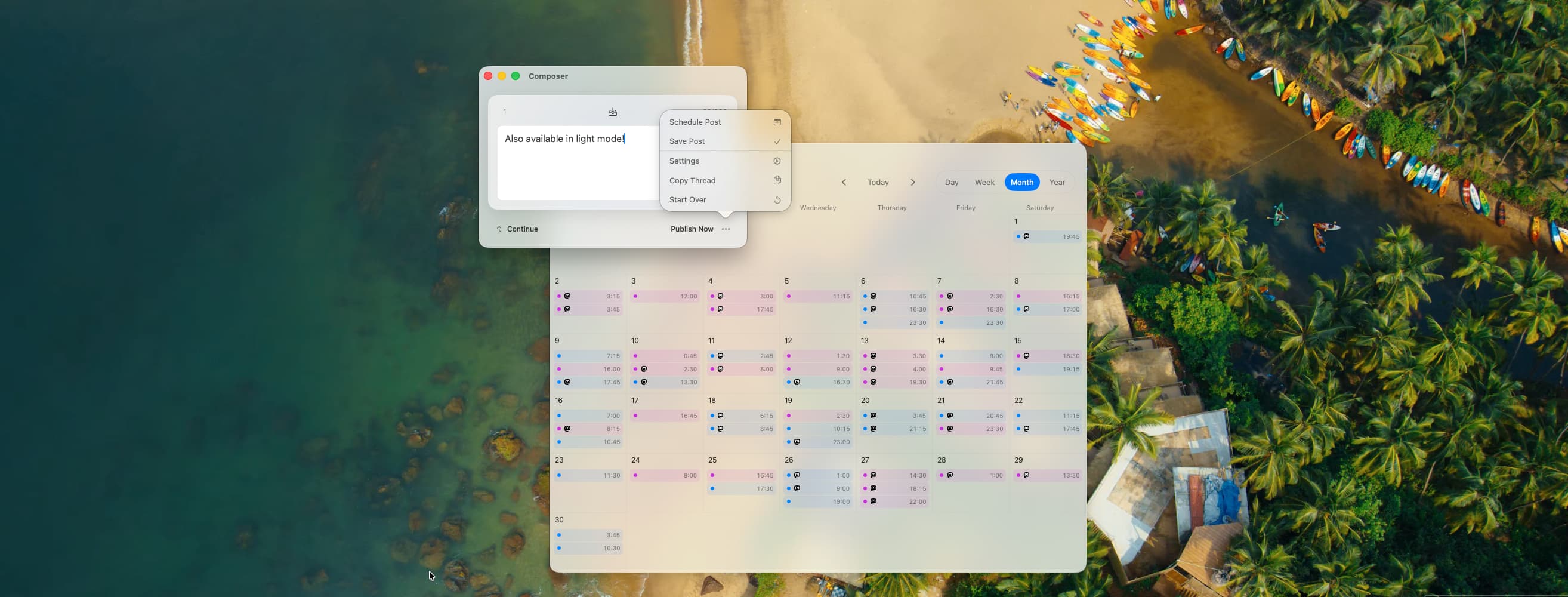 Statuz Light Mode Interface